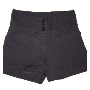 Black high rise shorts
